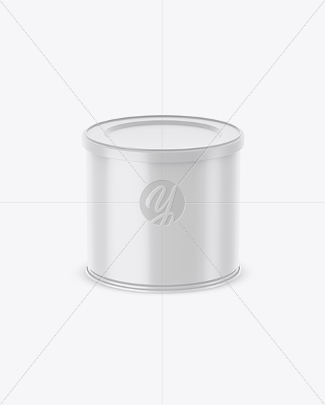 Matte Coffee Tin Can Mockup (High-Angle Shot)