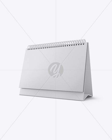 12 Months Desk Tent Calendar Mockup - Half Side View