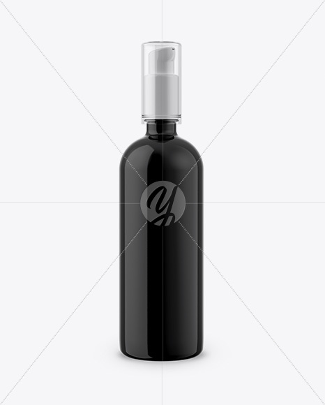 200ml Glass Bottle with Pump Mockup