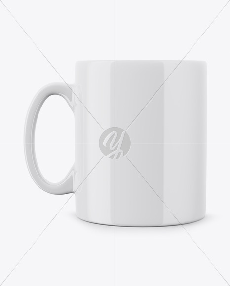 Glossy Mug Mockup - Front View