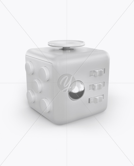 Fidget Cube Mockup - Half Side View