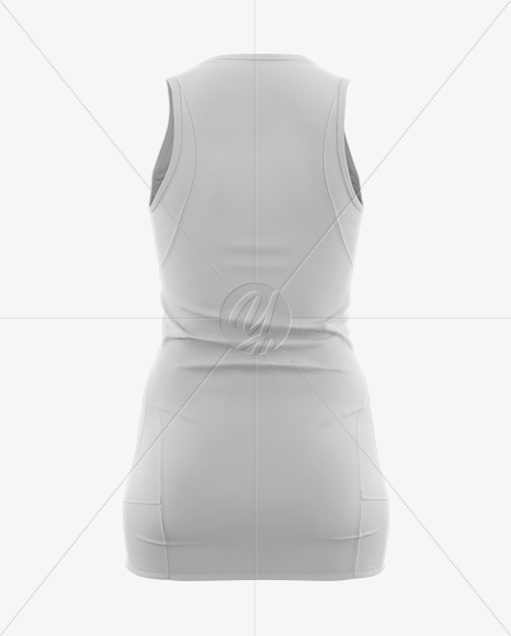 Netball Dress HQ Mockup - Back View