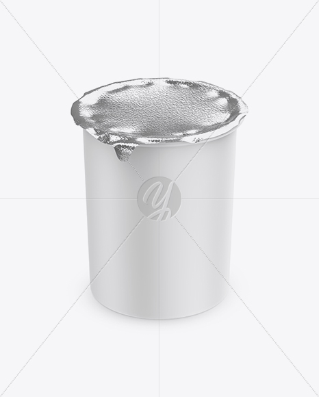 Noodle Cup With Foil Lid &amp; Film Mockup (High-Angle Shot)