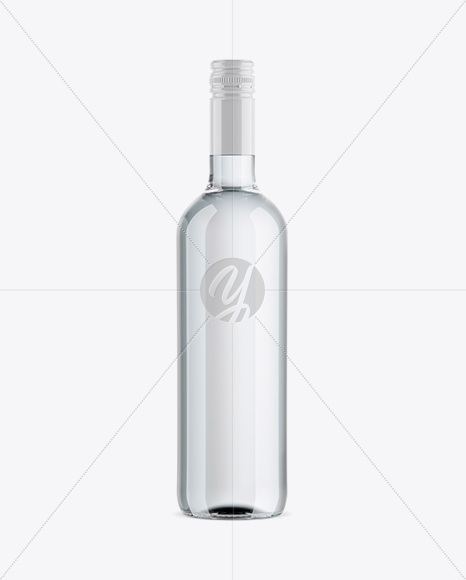 Clear Glass Bottle With Vodka Mockup Clear Glass Bottle With Vodka Mockup