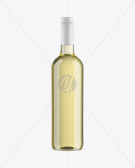 Clear Glass Bottle With White Wine Bottle Mockup