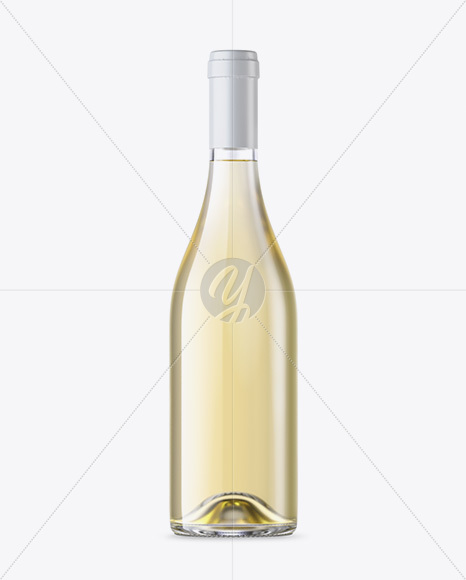 Clear Glass Wine Bottle Mockup