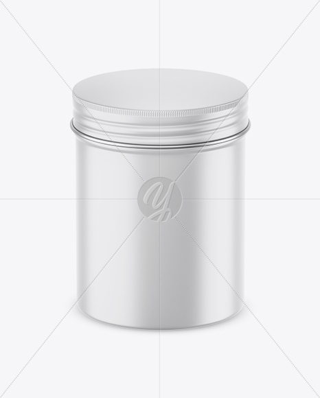 Matte Round Tin Box Mockup (High-Angle Shot)