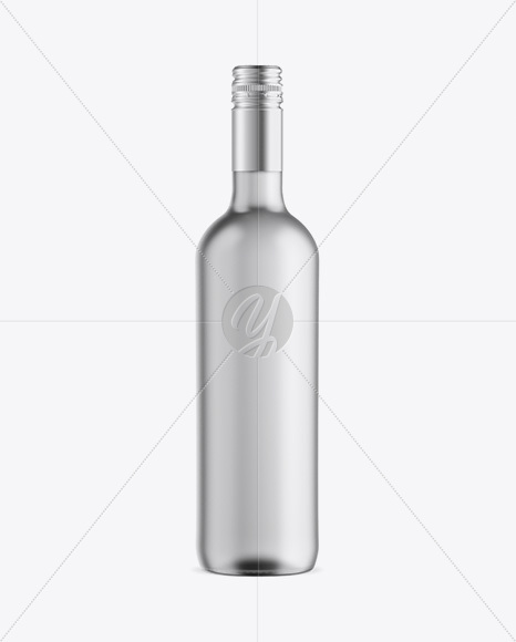 Frosted Glass Bottle With Vodka Mockup