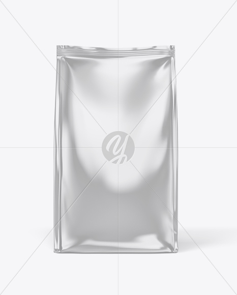 Glossy Food Bag Mockup - Front View