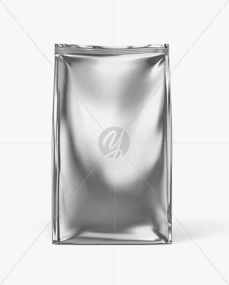 Metallic Food Bag Mockup - Front View