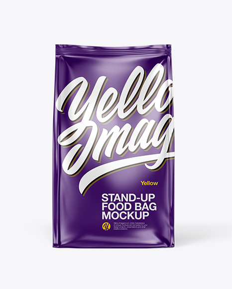 Matte Food Bag Mockup - Front View