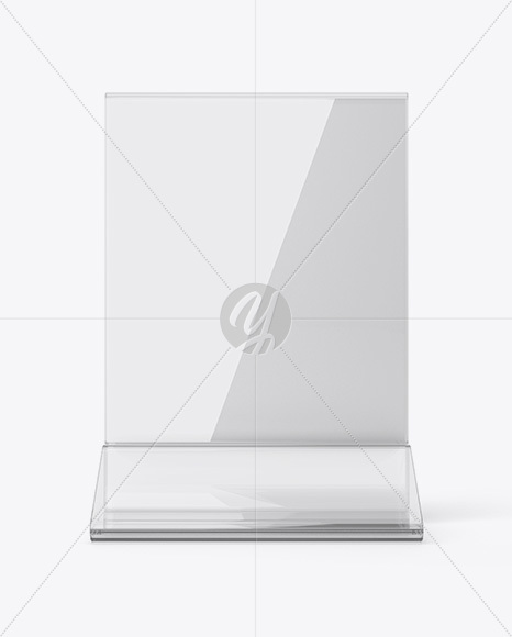 Plastic Table Tent Mockup - Front View