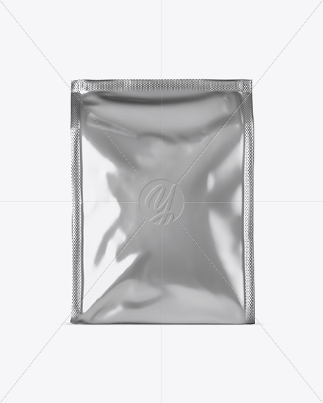 Metallic Coffee Bag Mockup - Front View