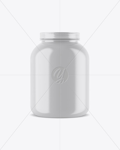 Glossy Protein Jar Mockup