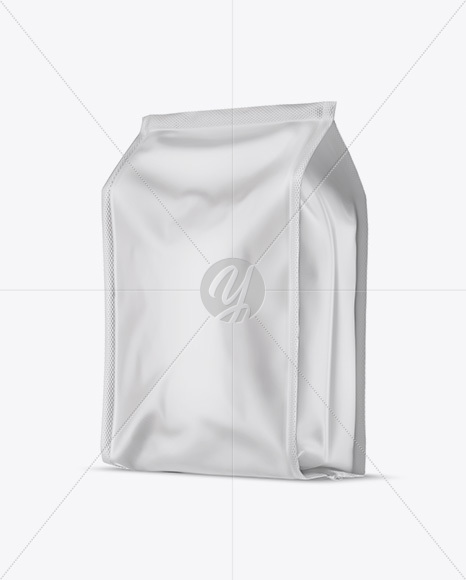 Matte Coffee Bag Mockup - Half Side View