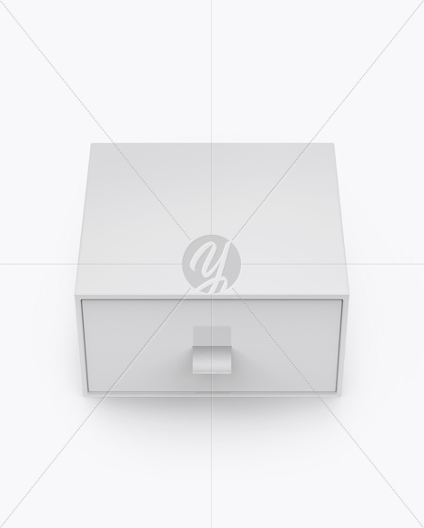 Glossy Gift Box Mockup (High-Angle Shot)