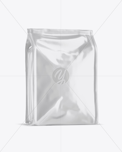 Glossy Coffee Bag Mockup - Half Side View