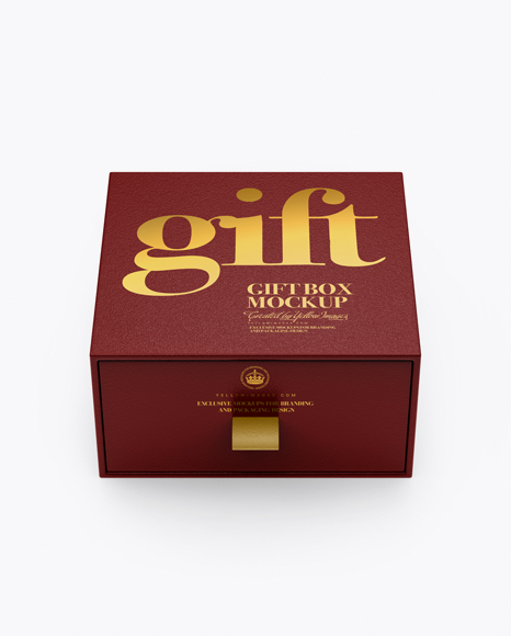 Textured Gift Box Mockup (High-Angle Shot) - 2+Free+Gift+Box+Mockups+Zippypixels+Box+Mockup+Packaging+Mockup+Free+Packaging+Mockup