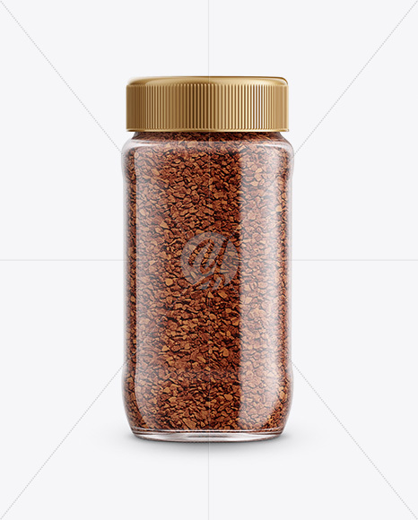 150g Glass Jar with Instant Coffee Mockup - Front View