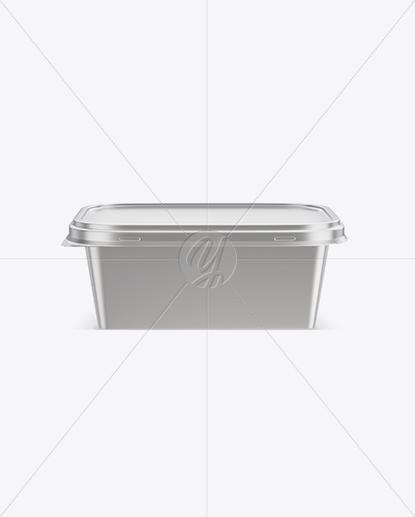 Metallic Plastic Container Mockup