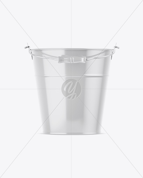 Glossy Bucket Mockup - Front View