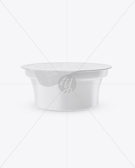 Matte Plastic Cup With Foil Lid Mockup (High Angle Shot)