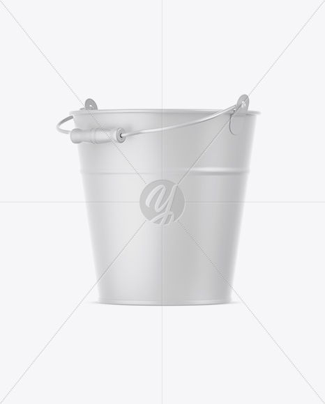 Matte Bucket Mockup - Half Side View