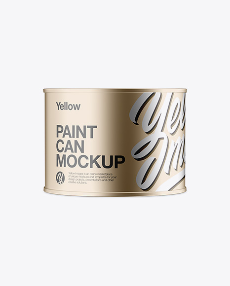 Metallic Paint Can Mockup