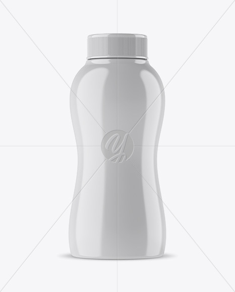 Glossy Plastic Bottle Mockup