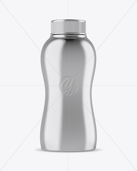 Metallic Plastic Bottle Mockup