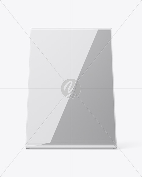 Plastic Table Tent Mockup - Front View