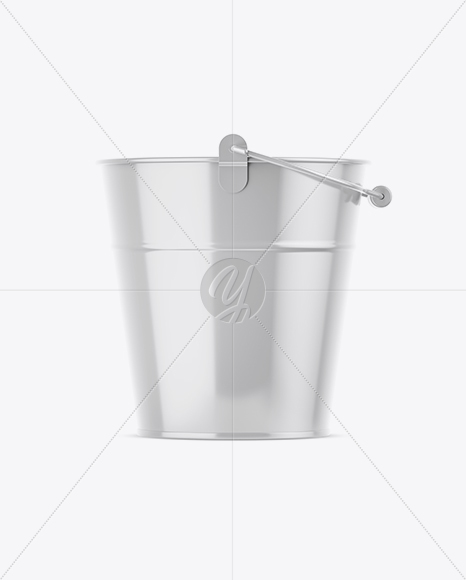 Glossy Bucket Mockup - Side View