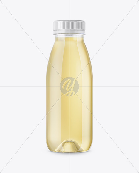 Clear Bottle with Grape Juice Mockup