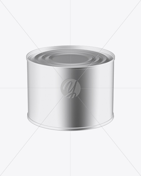 Metallic Paint Can Mockup - High Angle