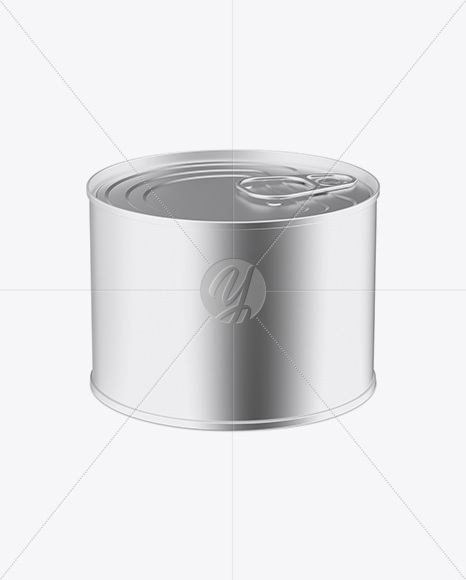 Metallic Tin Can Mockup with Ring