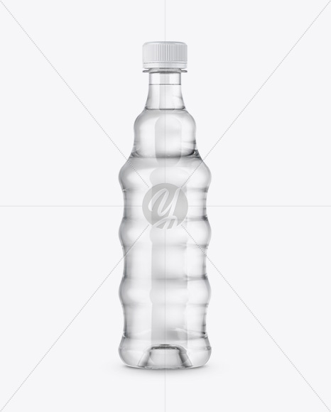 Clear Plastic Bottle with Shrink Sleeve Mockup