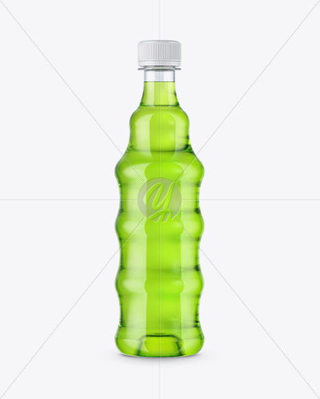 Clear Plastic Bottle with Soft Drink Mockup