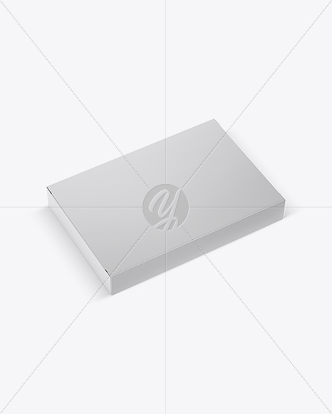 Matte Paper Box Mockup - Half Side View (High-Angle Shot)