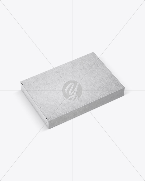 Kraft Paper Box Mockup - Half Side View (High-Angle Shot)