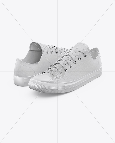 Two Sneakers Mockup - Half Side View