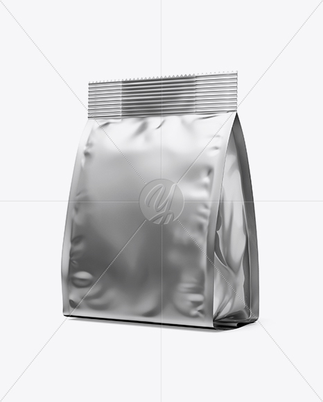 Matte Metallic Pouch Mockup - Half Side View