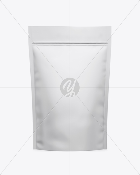 Matte Stand Up Pouch W/ Zipper Mockup - Front View