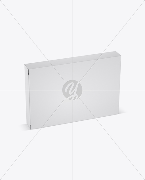 Matte Paper Box Mockup - Half Side View (High-Angle Shot)