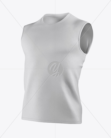 Sleeveless Shirt Mockup - Half Side View