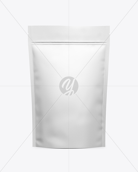 Paper Stand Up Pouch W/ Zipper Mockup - Front View