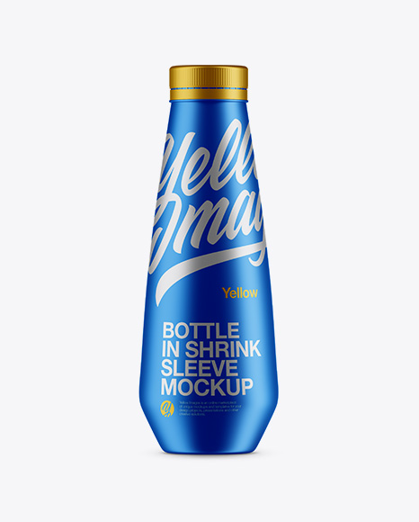 Matte Metallic Plastic Bottle Mockup