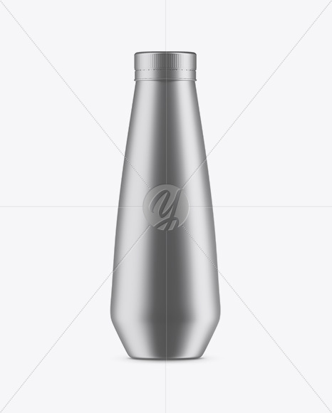 Matte Metallic Plastic Bottle Mockup