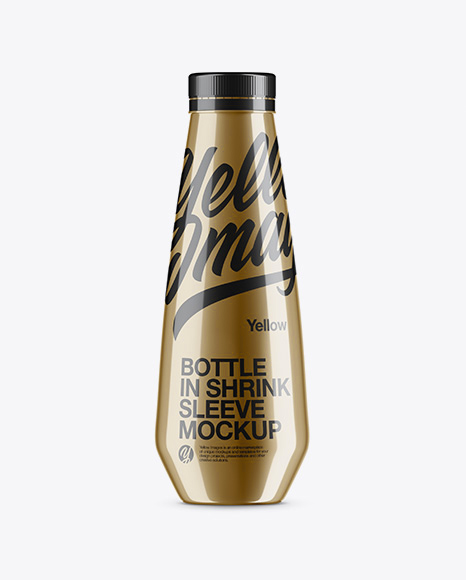 Metallic Plastic Bottle Mockup