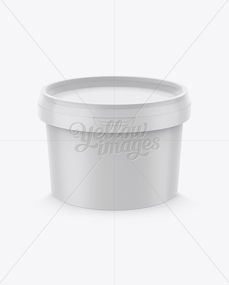 Round Plastic Bucket Mockup - High-Angle Shot