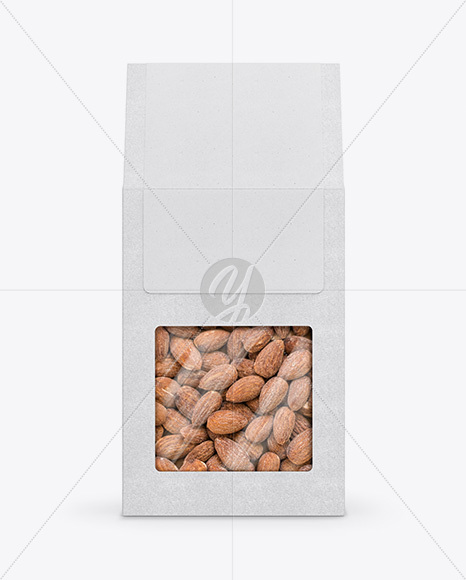 Kraft Paper Box W/ Almonds - Front View